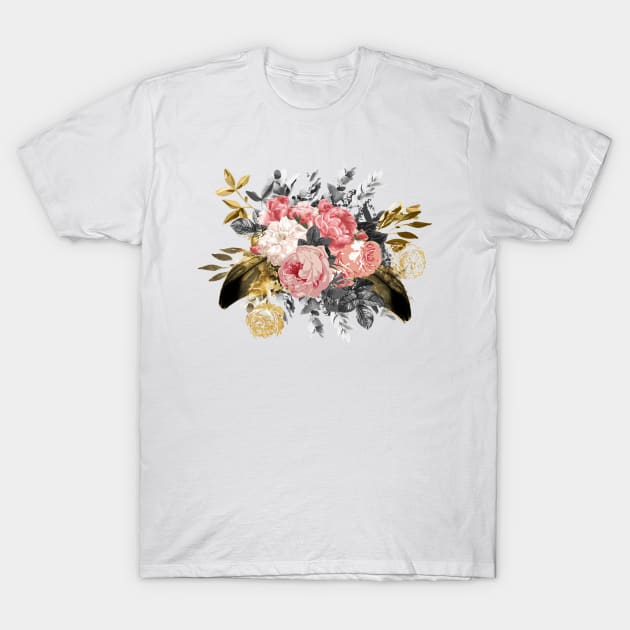 Romantic vintage roses and geometric design T-Shirt by InovArtS